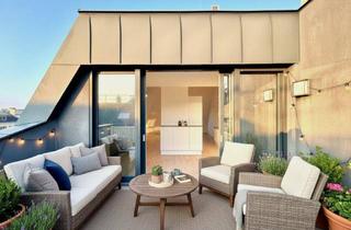 Wohnung mieten in 1030 Wien, Wohnen über den Dächern Wiens – 3-Zimmer-Dachgeschossjuwel mit Skylineblick und Wellnesskomfort!