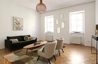 Wohnung kaufen in 1070 Wien, 4-Zimmer-Balkon-Altbau Grenze 7./8.: Biedermeier-Gebäude + 2. Lift-Stock + 5,5 m2 Loggia-Balkon