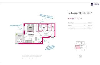 Wohnung kaufen in Peitlgasse, 1210 Wien, Sorglos investieren: Stilvolle 2-Zimmer-Neubauwohnung mit Wohlfühlfaktor
