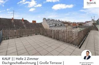 Wohnung kaufen in Josefstädter Straße, 1080 Wien, Helle 2 Zimmer Dachgeschoßwohnung | Große Terrasse | Hofseitiger Balkon | Sauna