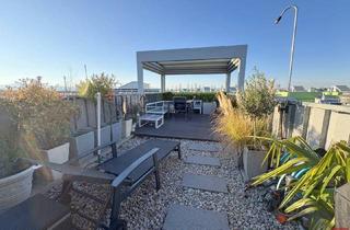 Wohnung kaufen in 2333 Leopoldsdorf, Familientraum mit 4 Zimmern, Dachterrasse mit Outdoorküche, exklusiver Badeseezugang, 2 Garagenplätze