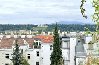 Wohnung kaufen in Beckmanngasse, 1150 Wien, Renovierte Dachwohnung mit zwei Terrassen und seitlichem Blick auf Schönbrunn und die Gloriette