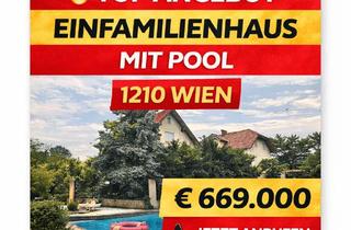 Haus kaufen in Schippergasse 11, 1210 Wien, Enfamilienhaus mit 600qm Grund + Pool Direkt vom Eigentümer Provisionsfrei