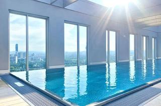 Wohnung mieten in 1220 Wien, SKYRESIDENZ MIT ZWEI EINGÄNGEN, ROOFTOP POOL, WELLNESS UND FITNESS IN TRAUMLAGE