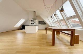 Maisonette mieten in Wimmergasse, 1050 Wien, Moderne lichtdurchflutete DG-Maisonette: 3 Zimmer, großer Wohn-Essbereich, Terrasse