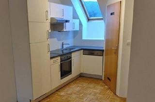 Wohnung mieten in Handelstraße 10, 8020 Graz, Eggenberg: 2 ZIMMER-DG-Wohnung, Einbauküche, Bad mit Dusche und Fenster, extra WC, nähe FH-Joanneum!