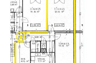 Wohnung mieten in Bonygasse 37, 1120 Wien, 3-Zimmer-Wohnung mit Balkon im Grünen unbefristet & provisionsfrei (ACHTUNG: UNSANIERT!)