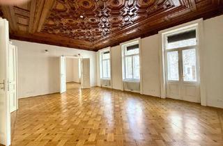 Wohnung mieten in 1060 Wien, Großzügige Altbauwohnung mit kleinem Balkon in repräsentativen Stilaltbau