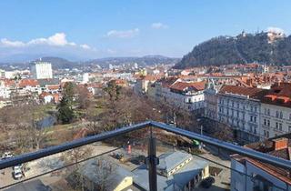 Wohnung mieten in Strauchergasse, 8020 Graz, Rundum Stadtblick: 3-Zimmer-Wohnung mit Terrasse und Balkon I Bezirk Lend