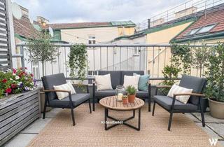 Wohnung kaufen in 1050 Wien, Urbanes Wohnen über den Dächern - stilvolle DG-Wohnung mit eigener Terrasse | Lift