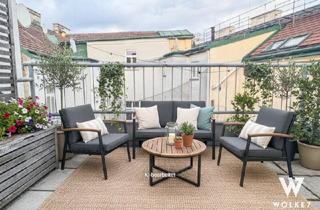 Wohnung kaufen in 1050 Wien, Urbanes Wohnen über den Dächern - stilvolle DG-Wohnung mit eigener Terrasse | Lift