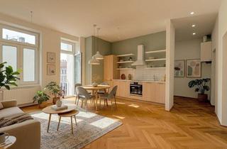 Wohnung kaufen in Pfarrkirche Breitensee, U3 Kendlerstraße, 1140 Wien, GRÄTZL-LIEBE BREITENSEE! WUNDERSCHÖN SANIERTER 3-ZIMMER-ALTBAU MIT SÜD-LOGGIA