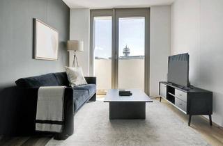 Wohnung mieten in Arsenalstraße, 1100 Wien, Traumblick über Wien, Belview Tower mit Gym, Wellness & Lounge, 2 Zimmer + Balkon, 17. Stock, U-Bahn (VIE46)