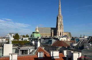 Maisonette mieten in Spiegelgasse, 1010 Wien, Moderne Dachgeschosswohnung (Maisonette) mit großer Dachterrasse und einzigartigem Ausblick auf den Stephansplatz (Mietbeginn 01.06.2026)
