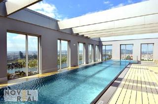 Wohnung mieten in Donau, 1220 Wien, TEILMÖBLIERT MIT LOGGIA - POOL/SAUNA/FITNESS - VIENNA 22 MIT FERNBLICK