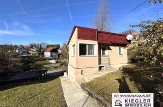 Haus kaufen in Kleine Steinstraße, 3032 Eichgraben, Ihr Rückzugsort im Wienerwald! +++ KLEINWOHNHAUS AUF 700M² +++ bezugsfertig, 2 Zimmer, Küche, Bad, WC, Keller, ruhige Siedlungslage.