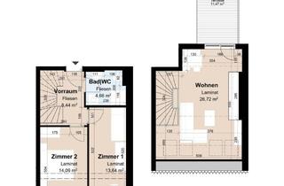 Wohnung mieten in Strauchergasse 11, 8020 Graz, Geförderte Mansardenwohnung mit Terrasse im 4. Stock