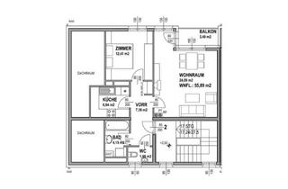 Wohnung mieten in Hoher Weg, 2123 Wolfpassing an der Hochleithen, Helle 2-Zimmer-Wohnung mit Balkon in ruhiger Lage in Wolfpassing