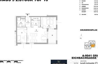 Wohnung mieten in Eichbachgasse 17D /16, 8041 Graz, Moderne 3-Zimmer-Wohnung mit Balkon in Graz 8041!