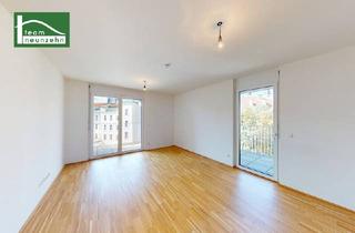 Wohnung mieten in Dittmanngasse, 1110 Wien, Hochwertige 2-Zimmer Wohnung mit smartem Grundriss und großem Eck-Balkon in Ruhelage nahe U3 Enkplatz! Ab Juni verfügbar!
