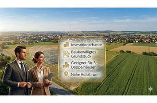 Grundstück zu kaufen in 2020 Aspersdorf, Eine Investition mit Zukunft ist dieses baubewilligte Grundstück für drei Doppelhäuser nahe Hollabru