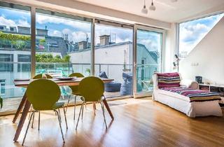 Wohnung mieten in 1040 Wien, Rarität: Hochwertige 2 Zimmer Dachgeschoßwohnung mit Terrasse in Hofruhelage