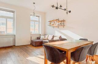 Wohnung kaufen in Schlachthausgasse, 1030 Wien, Stilvoll sanierte Altbauwohnung nahe U3 Schlachthausgasse – ruhiger Innenhofbalkon & Nachmittagssonne Wohnzimmer