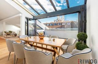 Penthouse kaufen in 1010 Wien, Exklusive Penthouse-Residenz in 1010 Wien – Erstbezug mit ca. 10,15 m² Terrasse auf Wohnebene, 5 Zimmer, ca. 361,53 m²