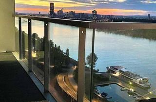 Wohnung kaufen in 1020 Wien, ✨ Exklusive Marina Tower | Hochgeschoss 3-Zimmer Wohnung mit direktem Donau-Blick | Voll möbliert | Befristet vermietet bis 31.07.2028 | Top Investment oder Eigennutzung ++++