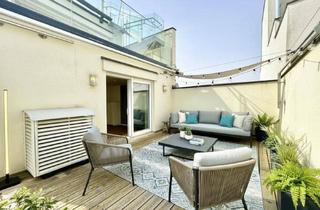 Wohnung kaufen in 1050 Wien, EXKLUSIVE TERRASSENWOHNUNG - 3 Zimmer - ca. 115m² gew. NFL - ca. 23m² Terrasse - Einbauküche - Klimaanlage - BJ 2020 - Top-Ausstattung - ERSTBEZUG