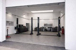 Gewerbeimmobilie mieten in 2601 Sollenau, Große Halle, Werkstatt mit Lichtkuppel, Sektionaltor 5m breit, 4,30m hoch und WC, inkl. PKW Parkplatz und 2 Hebebühnen PROVISIONSFREI!!!