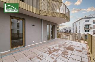 Wohnung kaufen in Gerasdorfer Straße, 1210 Wien, Wer hat die Größte für seine Mieter? Riesige Terrasse im Neubau mit Süd-Ausrichtung im begehrten "Hirschfeld" - Erstbezug (Nettopreis)