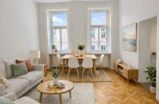 Wohnung kaufen in 1200 Wien, Steinwurf zum Augarten - Schöne, helle 2 Zimmer Altbauwohnung im 2. Liftstock - Prachtvolles Stilaltbauhaus