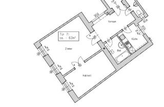 Wohnung mieten in Zeuggasse 1-3, 1050 Wien, Nähe U4 Pilgramgasse: Sehr schöne und moderne ca: 63m2 - 2 Zimmer Altbauwohnung