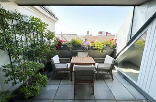 Wohnung mieten in 1070 Wien, UNBEFRISTET - TOP LAGE: Moderne, ruhige und klimatisierte Dachgeschoss-Wohnung mit Terrasse / TOP LOCATION: Modern, quiet and air-conditioned apartment with terrace