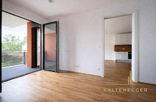 Wohnung mieten in 1100 Wien, U1 Oberlaa: Helle 2-Zimmer-Neubauwohnung mit Westbalkon am Liesingbach - Grünlage