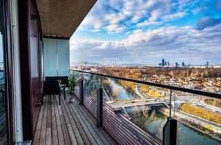Wohnung mieten in 1030 Wien, Exklusives Wohnen mit Panorama über Wien: Neuwertige 2-Zimmer-Wohnung mit Balkon in der 15. Etage