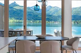 Wohnung kaufen in 5360 Aschau, Panoramablick Über den Wolfgangsee, Privater Seezugang mit Steganlage