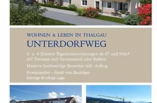 Wohnung kaufen in Unterdorfweg, 5303 Thalgau, 3-Zimmer-Eigentumswohnung, Erstbezug, provisionsfrei in Thalgau Unterdorf