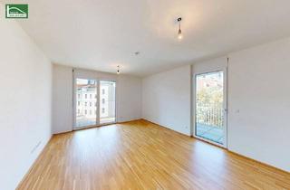 Wohnung mieten in Enkplatz, 1110 Wien, Hochwertige 2-Zimmer Wohnung mit smartem Grundriss und großem Eck-Balkon in Ruhelage nahe U3 Enkplatz! Ab Juni verfügbar!