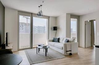 Wohnung mieten in Arsenalstraße, 1100 Wien, Traumblick über Wien, Belview Tower mit Gym, Wellness & Lounge, 2 Zimmer + Balkon, 12. Stock, U-Bahn (VIE21)