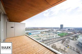 Wohnung mieten in Meiereistraße, 1020 Wien, Hoch hinaus! Wohnen mit Fernblick über Wien | 3 Zimmer Erstbezug mit Balkon | Pool, Fitness & Spa