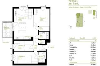 Wohnung mieten in Selma-Steinmetz-Gasse, 1210 Wien, 4-Zimmer-Wohnung mit Traumblick inkl. KFZ-Stellplatz in Selma am Park!