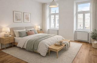 Wohnung kaufen in Siebenbrunnenplatz / U2 - Station Reinprechtsdorfer Straße, 1050 Wien, Sanierte, helle 3-Zimmer-Wohnung mit wunderschönem Eckzimmer nähe Siebenbrunnenplatz - perfekter Grundriss