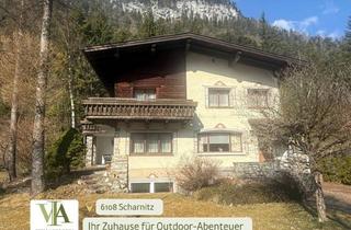 Einfamilienhaus kaufen in 6108 Scharnitz, Einfamilienhaus - Tiroler Landhaus mit überdachter Terrasse im EG, großzügigem 22 m² Balkon im OG und Garage mit Fernbedienung
