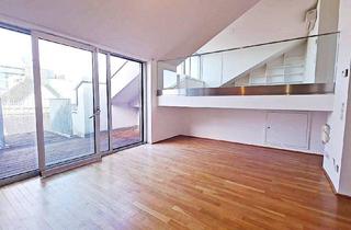 Wohnung mieten in Stumpergasse, 1060 Wien, FUZO Mariahilfer Straße, 104 m2 Dachgeschoß mit 28 m2 Freifläche, 2 Zimmer, Wohnküche, Wannenbad, Parketten, Klimaanlage, Stumpergasse