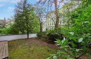Wohnung kaufen in 1070 Wien, Gartentraum mitten in der Stadt - 1 Zimmer Wohnung mit privatem Keller in Bestlage des 7. Bezirks