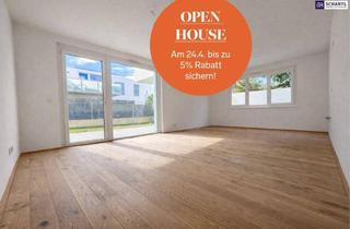Wohnung kaufen in Weglgasse, 2320 Schwechat, OPEN HOUSE 24.4.! Bis zu -5% Rabatt sichern! FERTIGGESTELLT! Naturnah + perfekt angebunden! 4-Zimmer-Gartenwohnung mit hochwertiger und nachhaltiger Ausstattung im DAS WEGL!