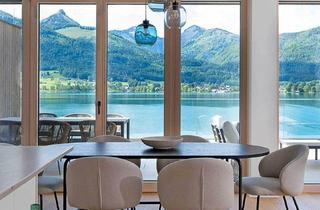 Wohnung kaufen in 5360 Aschau, Panoramablick über den Wolfgangsee, privater Seezugang mit Steganlage