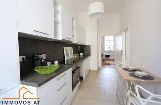 Wohnung kaufen in 1070 Wien, 4-Zimmer-Balkon-Altbau Grenze 7./8.: Biedermeier-Gebäude + 2. Lift-Stock + 5,5 m2 Loggia-Balkon